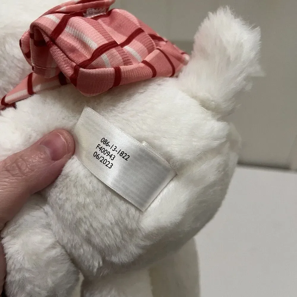 Target Bullseye Spot White Red Dog Backpack Plush 15